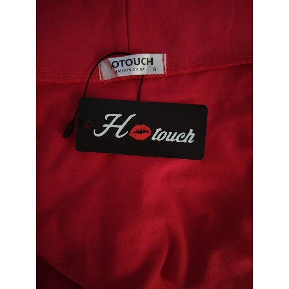 Red Hotouch Womens Open Front Cardigan With Belt & 3/4 Sleeves. NWT - Picture 4 of 8